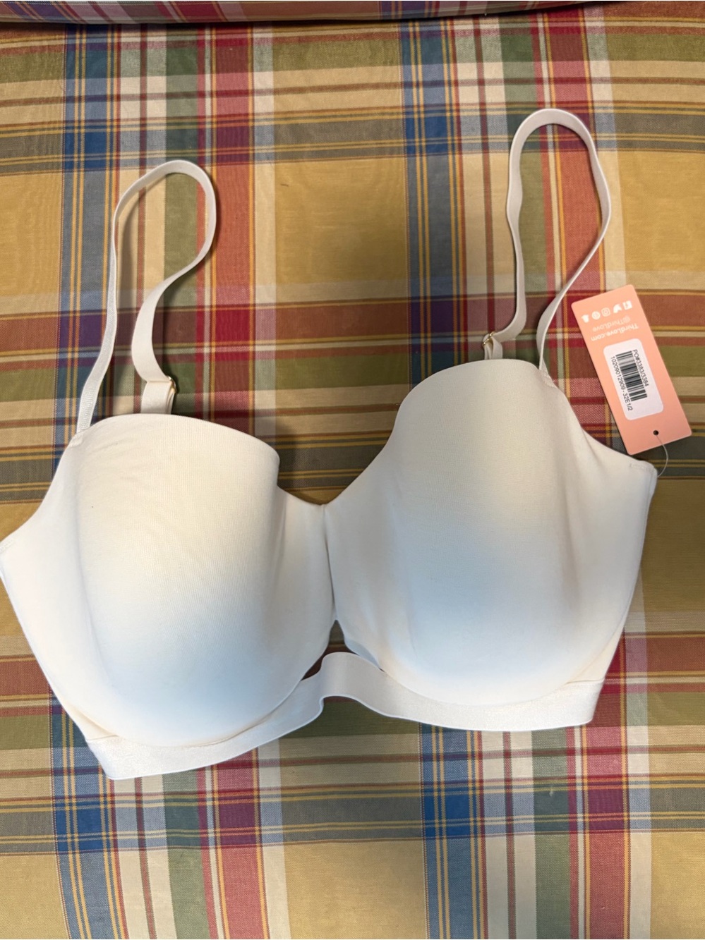 ThirdLove Cream Pima Cotton T-Shirt Bra, Size 32E 1/2